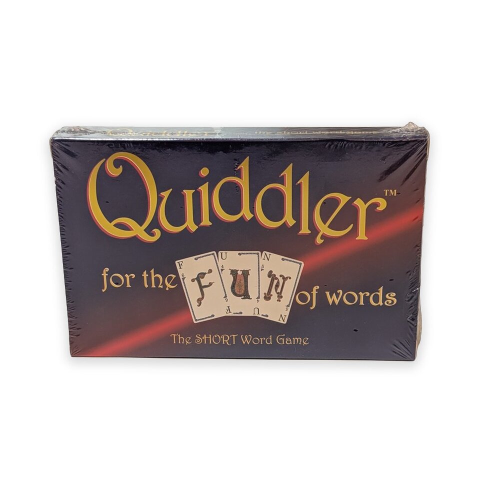 Quiddler for the Fun of Words Short Word Game Card Complete in Box 1998 Sealed